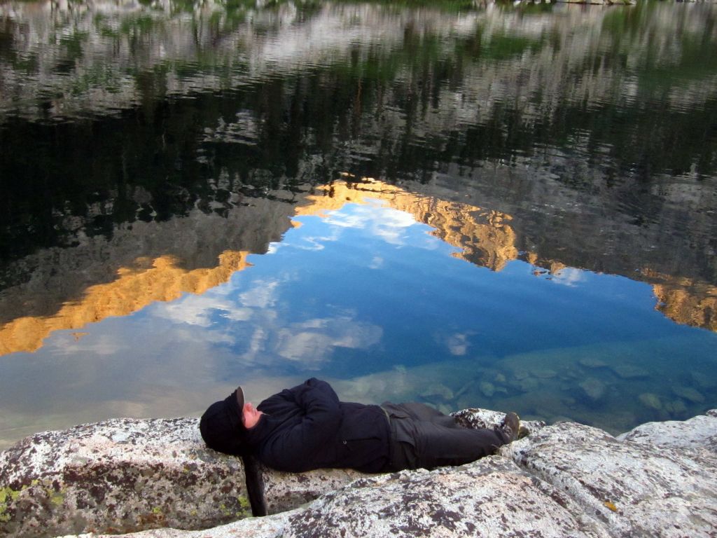 Lake Reflection at Sunset, 7/24/10