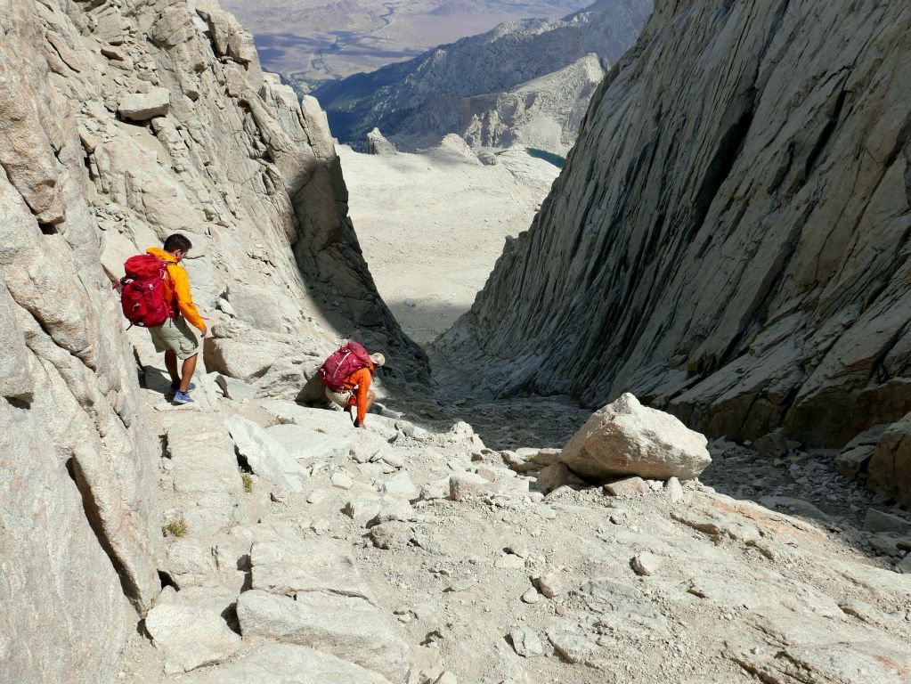 Descending the Mountaineer's Route on Whitney, 9/12/15